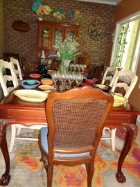 Dining Table, Chairs, China Cabinet