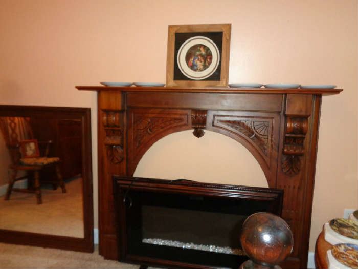 Fireplace Mantle, New Electric Fireplace, Mirror