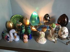 Birds and Eggs....Herend, Crystal, Individually Hand Decorated