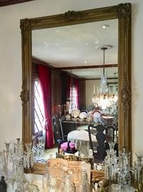 56" X 40" Mirror with Gilt Gesso Frame