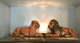 Lion Statue Bookends