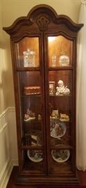Drexel "Talavera" vintage lighted curio cabinet-2 available