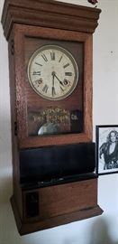 antique time clock