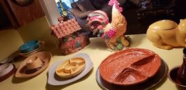 fiesta ware, entertaining platters