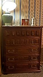 vintage dresser, shot glasses, steirn