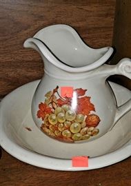 water pitcher and basin