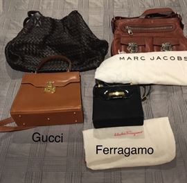 Gucci, Ferragamo & Marc Jacobs handbags