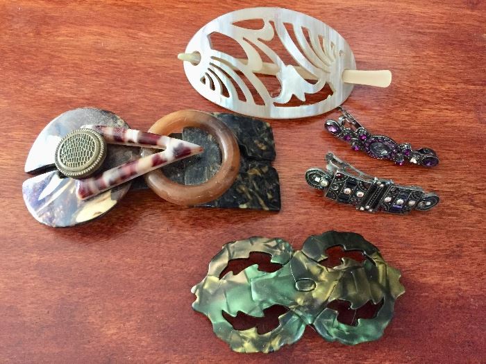 Barrettes -  Mother of Pearl, Made in France