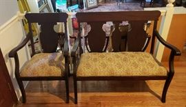 Love Seat and Matching Chair