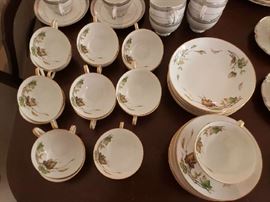 Wentworth China "Autumn" Cups & Saucers