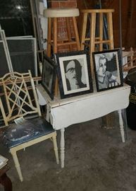 Drop Leaf Table, Art, Bar Stools and more!