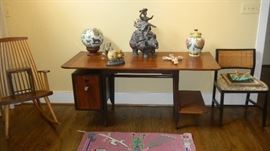 mid century modern desk by Dunbar (there is a reserve on this piece)
