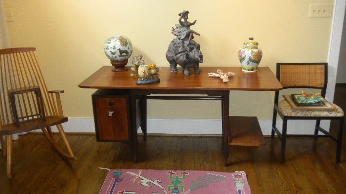 mid century modern desk by Dunbar (there is a reserve on this piece)