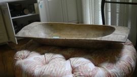 large decorative wooden bowl. 48 long