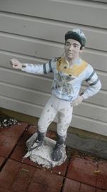 damaged concrete lawnjockey