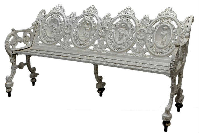 ANTIQUE CAST IRON BENCHES