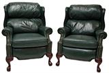 PAIR, LEATHER RECLINING CHAIRS