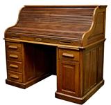 OAK ROLL TOP DESK