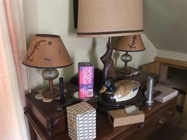 Great lamps and antiques   Through out household and garage 