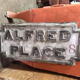 Cast iron sign from England