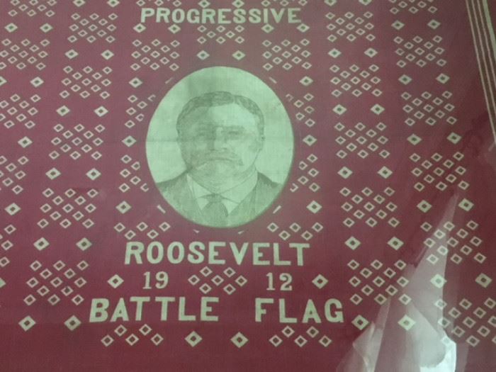 Framed textile of Roosevelt's campaign