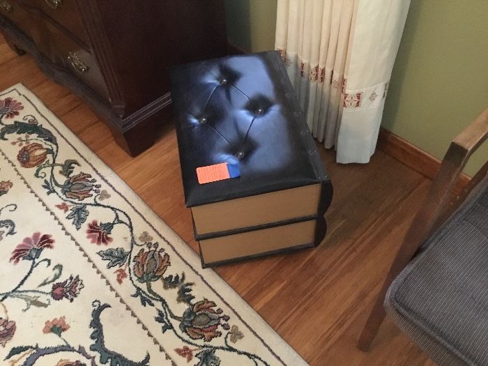 Cool box/ottoman/ storage faux book 