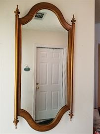 Fruitwood Mirror with Finials