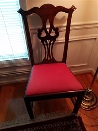 Pair of Chippendale Mahogany Side Chairs Circa 1900
