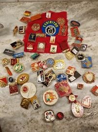 Russian Propaganda pins and medals
