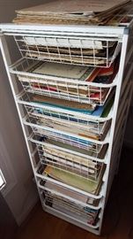 Tons and tons of music books for piano, violin, cello, and flute