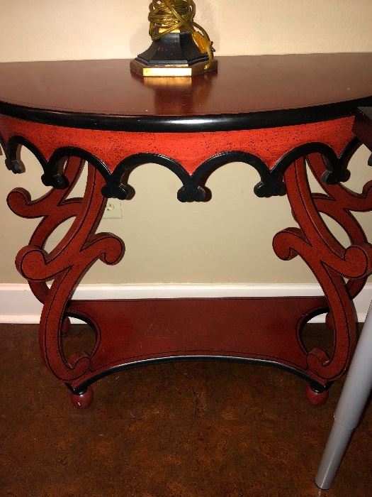 French curve entryway table