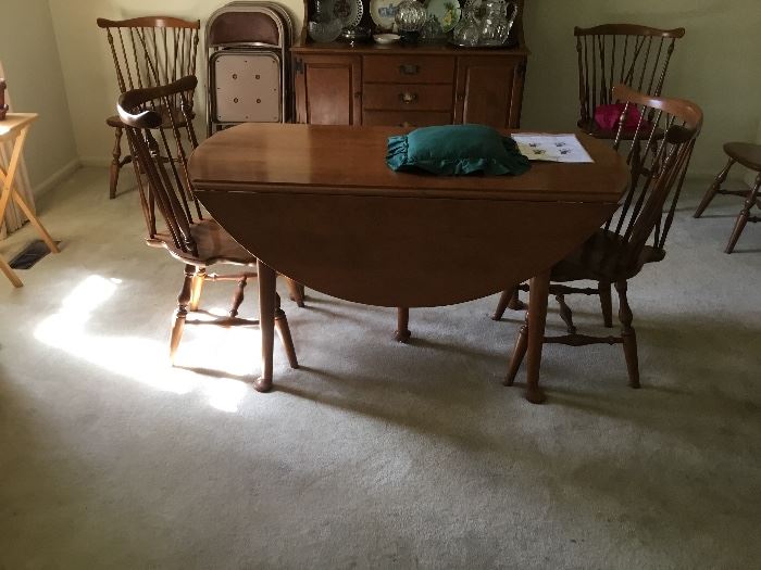 Drop leaf Table & 6 chairs