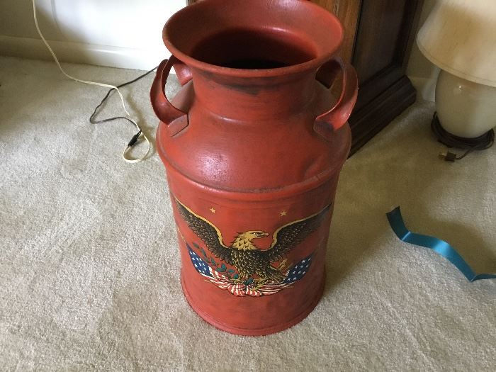 Patriotic milk can