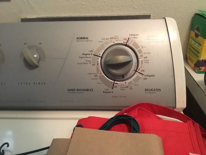 Whirlpool Washer - 2nd picture of controls - top load