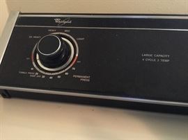 Whirlpool dryer - 2nd picture of controls