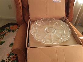 L.E. Smith Moon & Stars punch bowl set including underplate, punch bowl, cups and ladle