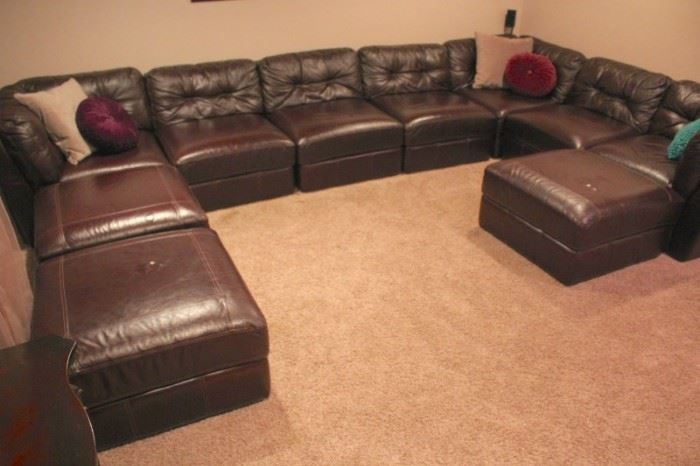 Oversize Leather Sectional that can be split into Two Sectionals