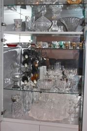 Assorted Decorative Serving Pieces - Italian Glassware, Decanters, Small Wine Rack and more