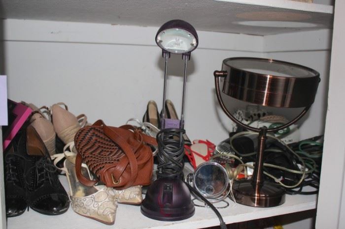 Women's Boots and Shoes, Handbag, Desk Lamp and Make-Up Mirror