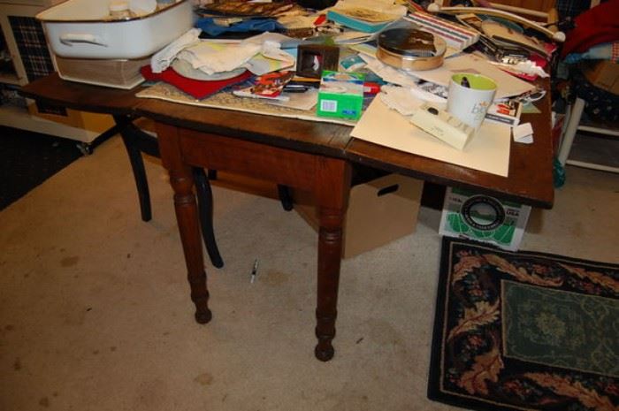 Antique Walnut Drop Leaf Table