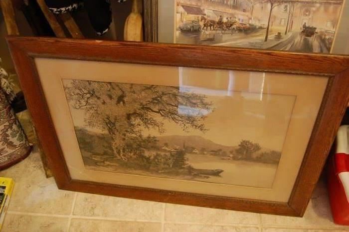 Antique Signed Engraving