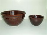 Set of Brown Mixing Bowls