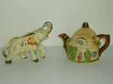Great Old teapot and elephant planter