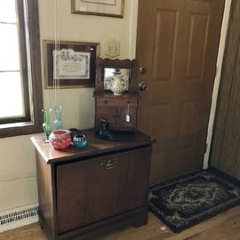 Antique record cabinet