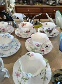 Nice Old Teacups and Saucers