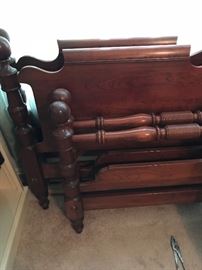 2 Antique Twin Size Cannonball Beds with Rails