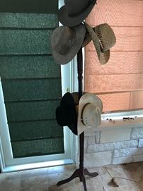 Hat Rack and Hats