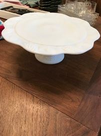 Milk Glass Cake Stand