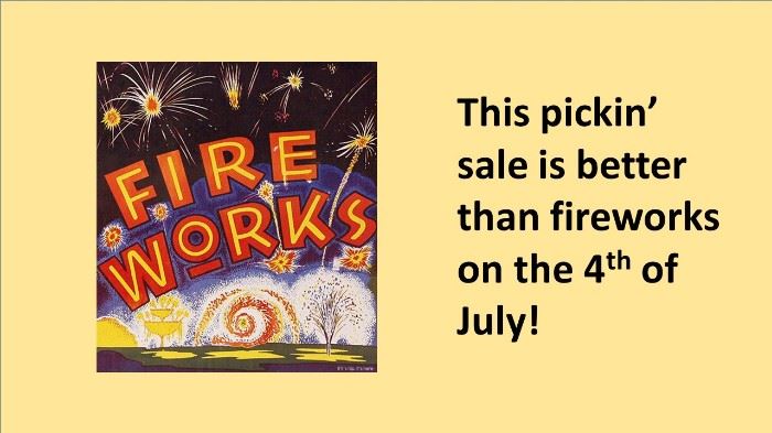 pickin sale explosion