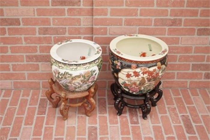 Herb decorative Chinese porcelain planters
